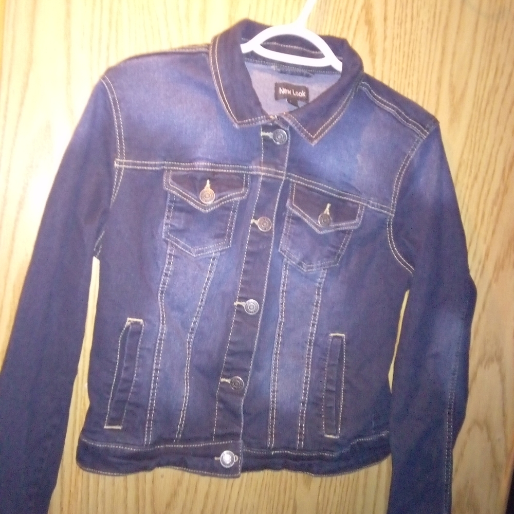 New Look cropped jean jacket L